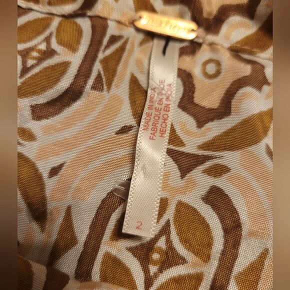 Free People Aztec Front Tie Mini Skirt Brown Cream Size 2 New - Picture 4 of 6